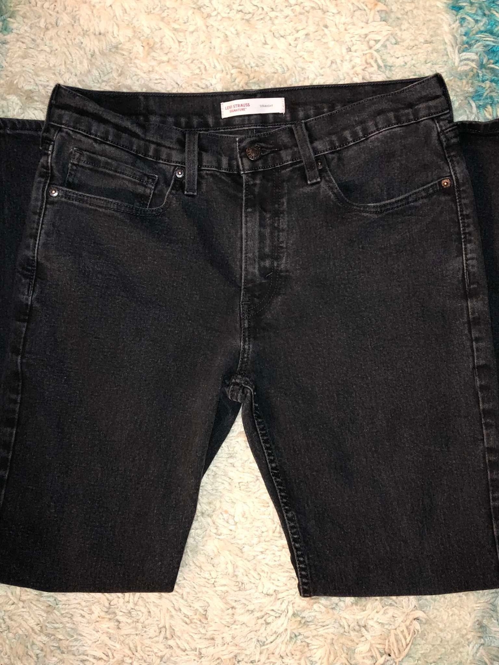 Levi's Black Straight Denim Jeans
